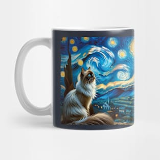 Birman Starry Night Inspired - Artistic Cat Mug